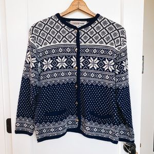 Crystal Kobe Navy/White Vintage Snowflake Sweater